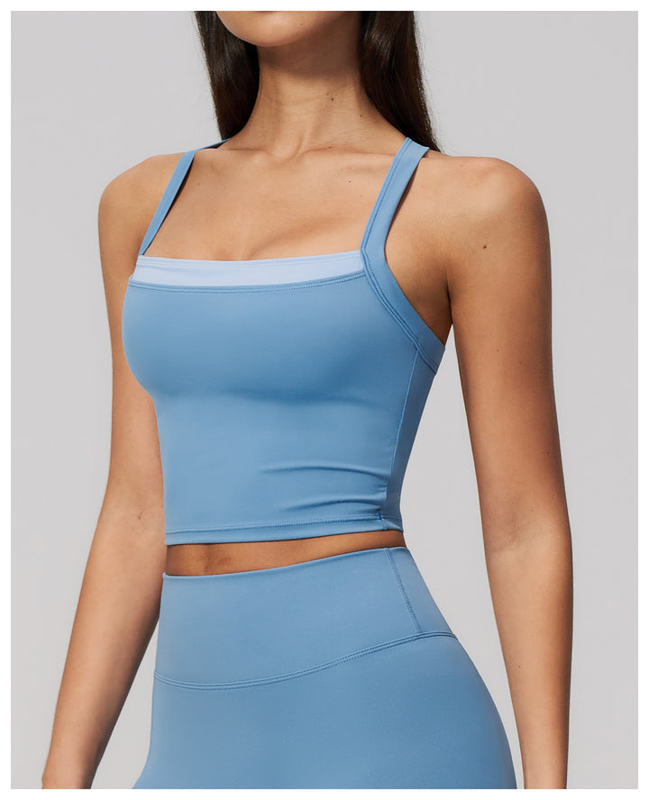 The Crossback Tank Coastal Blue