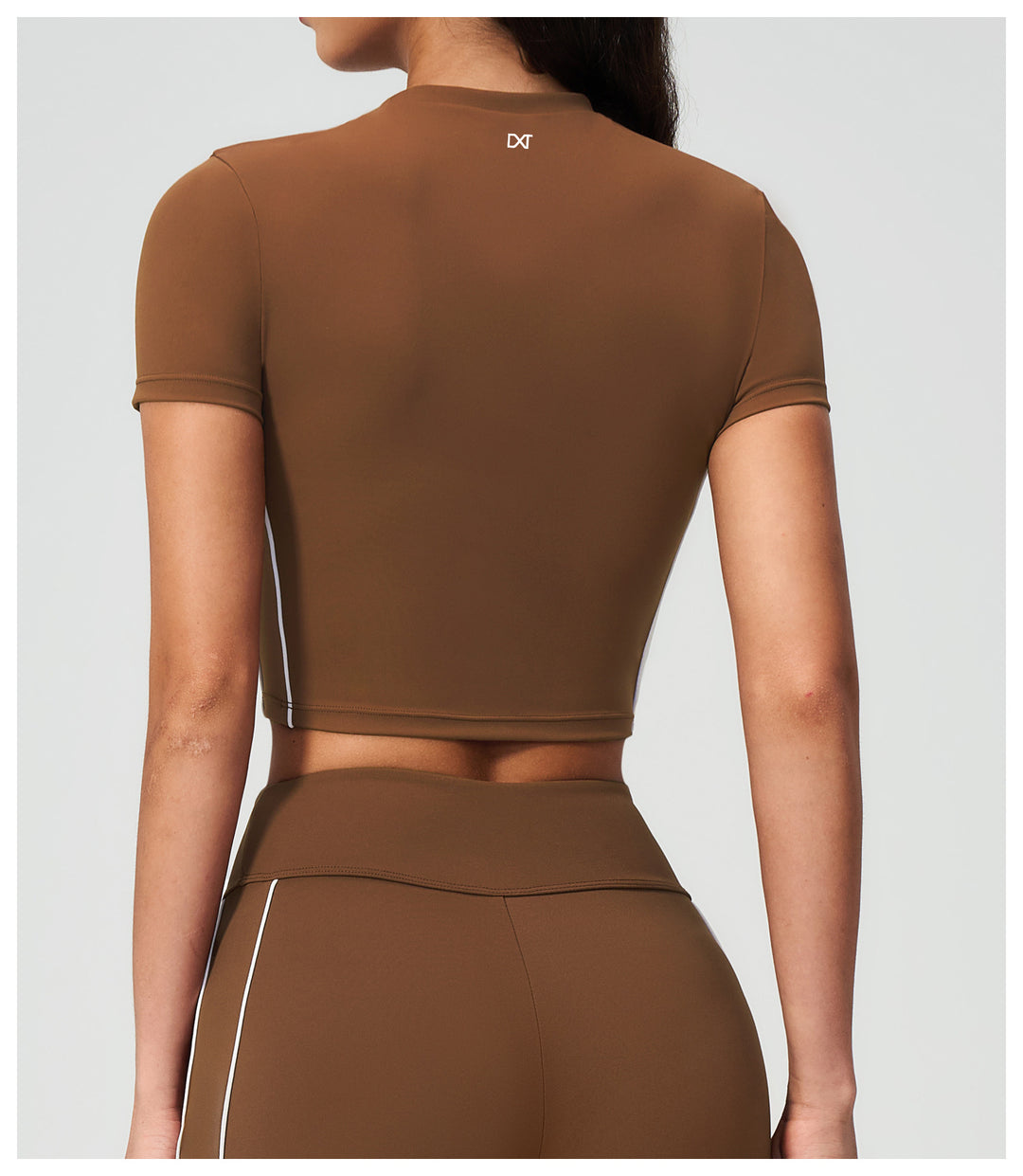 The Line Crop Tee Brown