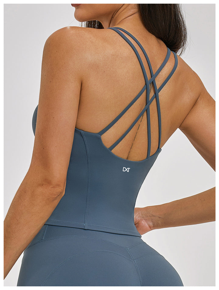 The Studio Crossback Tank Blue
