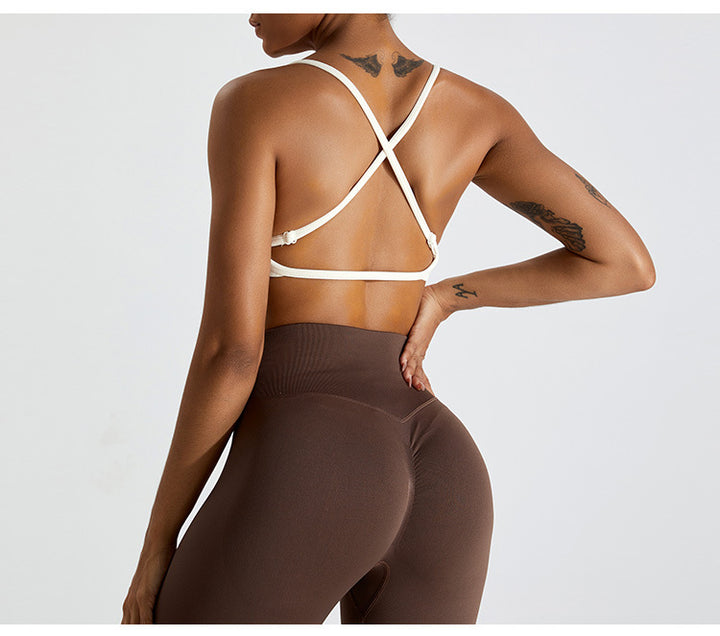 The Strappy Sports Bra White
