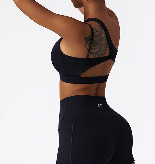 The Frame One Shoulder Bra Black
