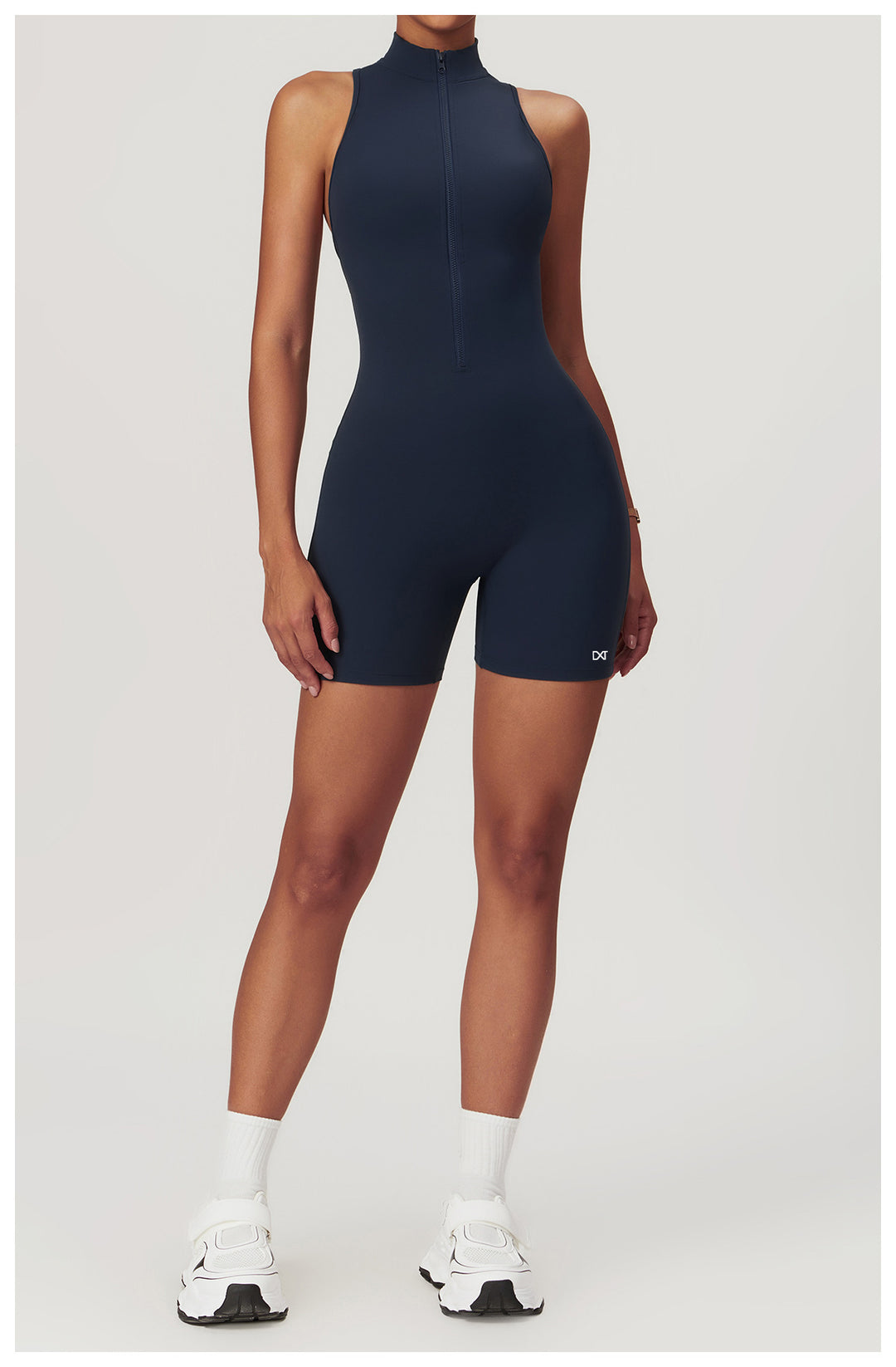 The Scrunch Romper Navy