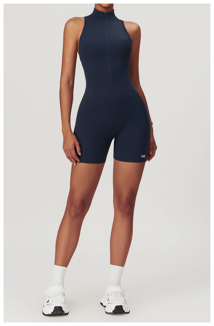 The Scrunch Romper Navy