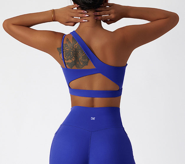 The Frame One Shoulder Bra Blue
