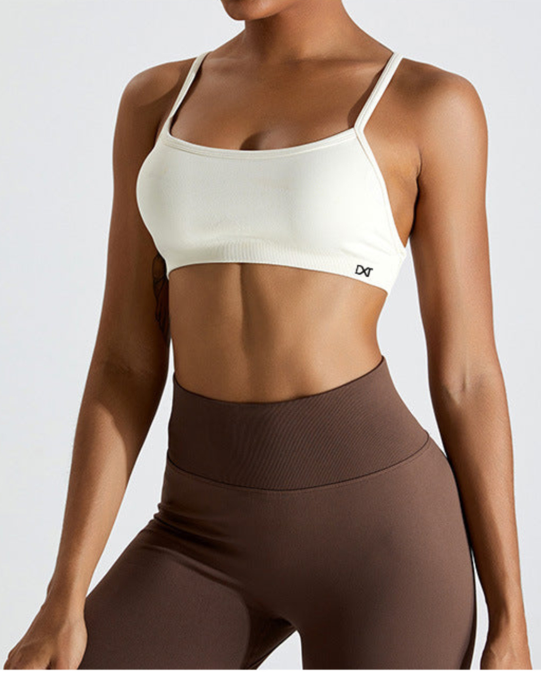 The Strappy Sports Bra White