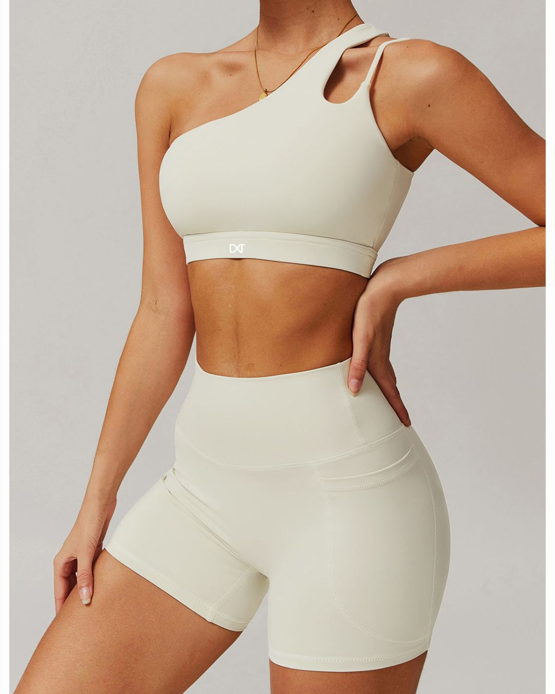 The Frame One Shoulder Bra Cream