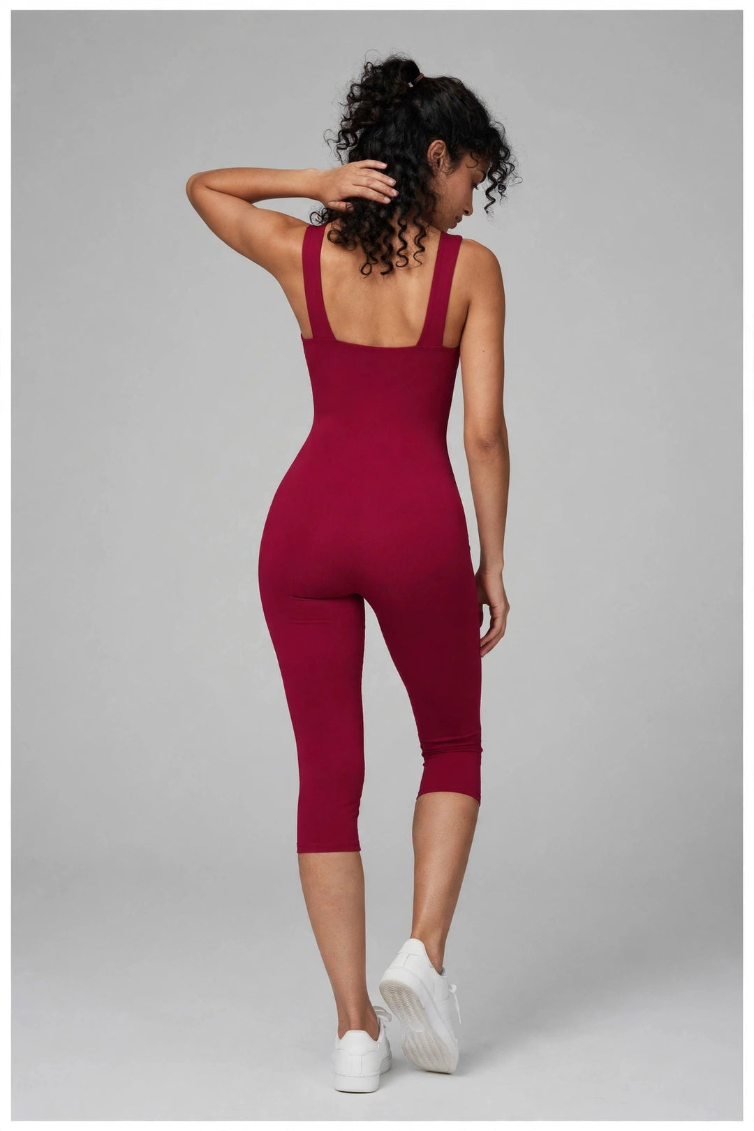 The Allure Capri Jumpsuit Red