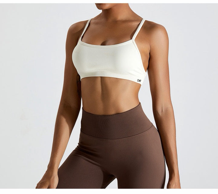 The Strappy Sports Bra White
