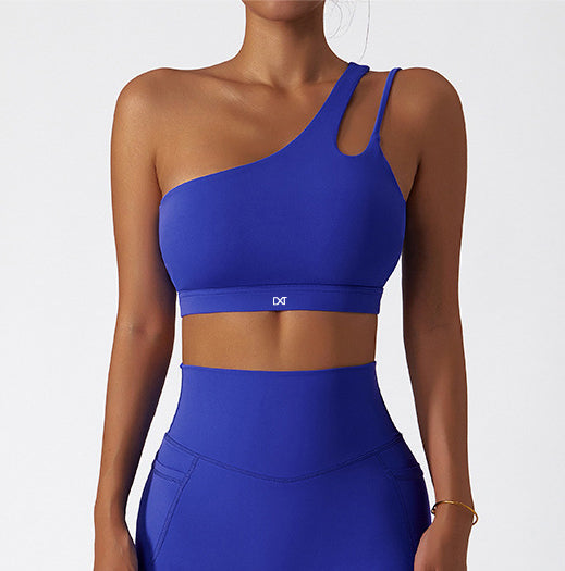 The Frame One Shoulder Bra Blue