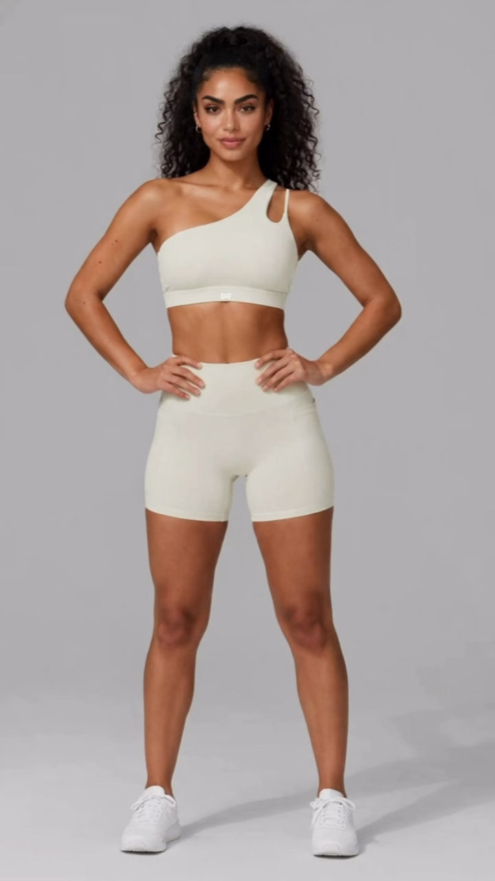 The Frame One Shoulder Bra Cream