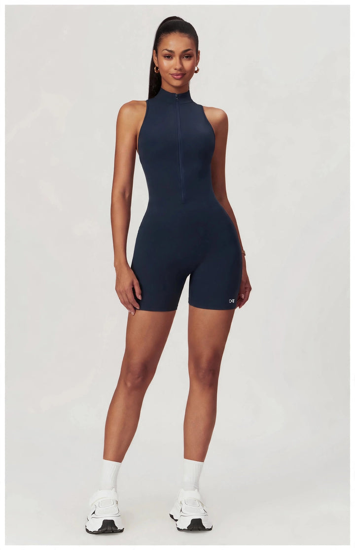The Scrunch Romper Navy